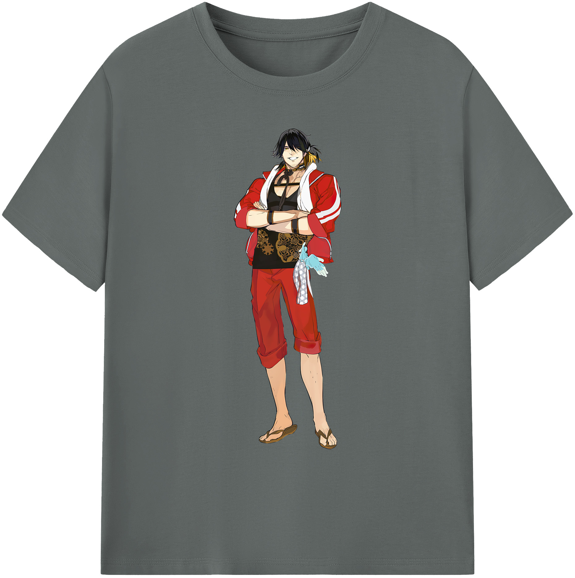 （画像用） 刀剣乱舞 Touken Ranbu 綿100％ メンズ半袖Tシャツ｜肌触りやわらか＆通気性